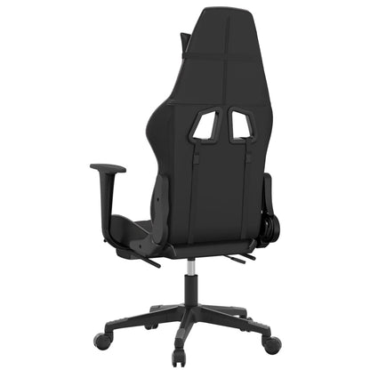 Cadeira Gaming Duty Reclinável com Massagens e Apoio de Pés em Couro Artificial - Preto/Cinzento - Design Moderno