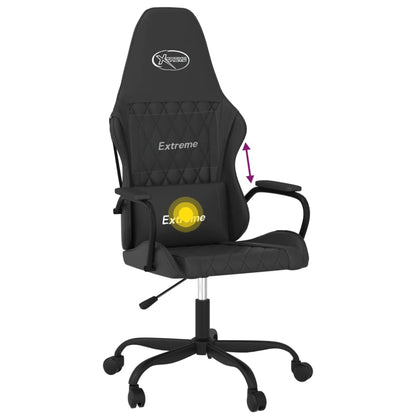 Cadeira gaming de massagens couro artificial preto