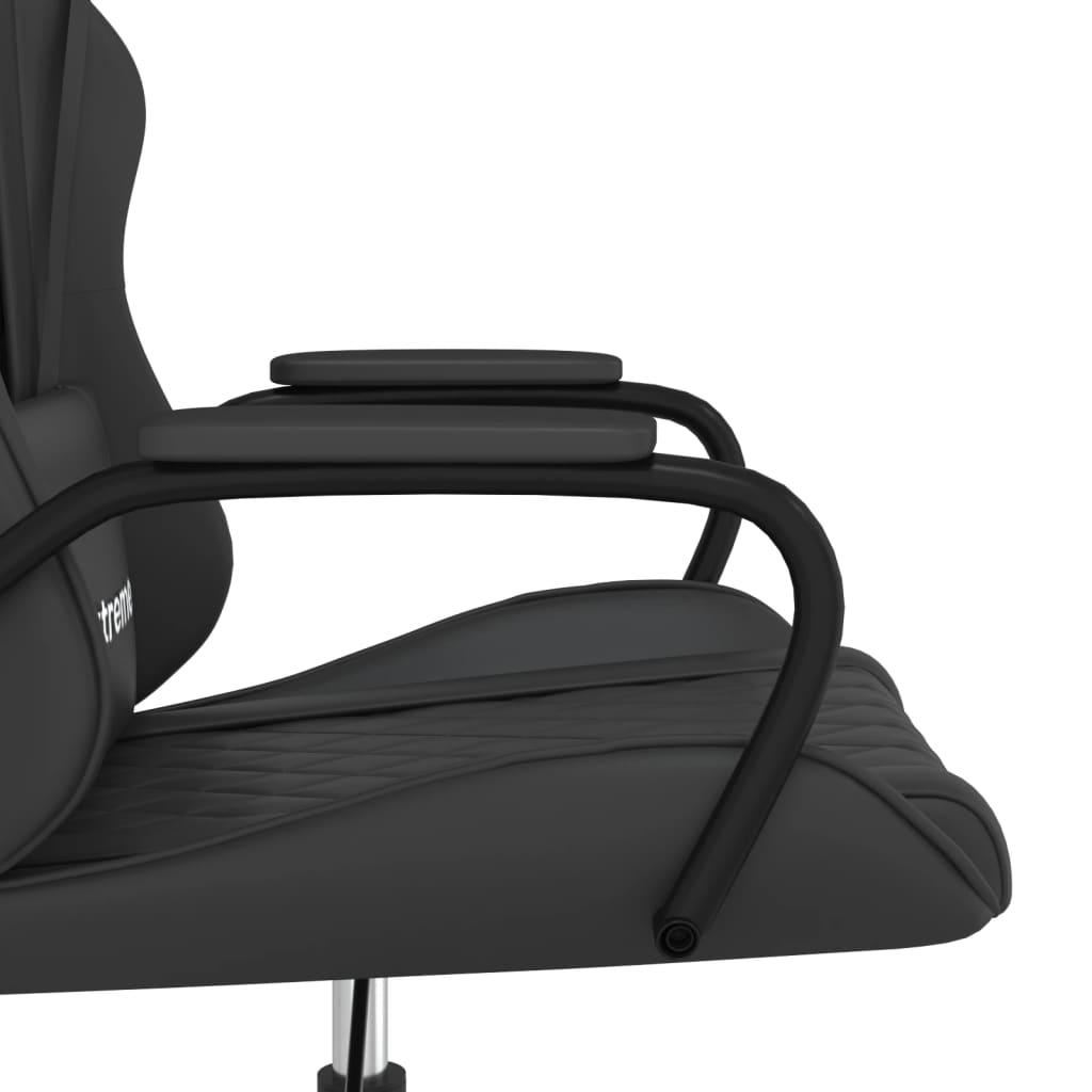 Cadeira gaming de massagens couro artificial preto