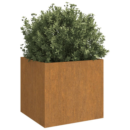 Vasos/floreiras 2 pcs 32x30x29 cm aço corten