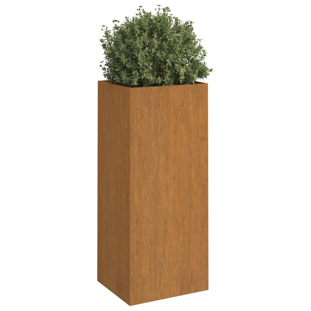 Vaso/floreira 32x27,5x75 cm aço corten