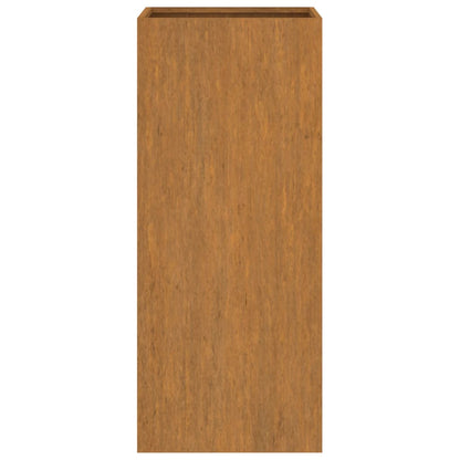 Vaso/floreira 32x27,5x75 cm aço corten