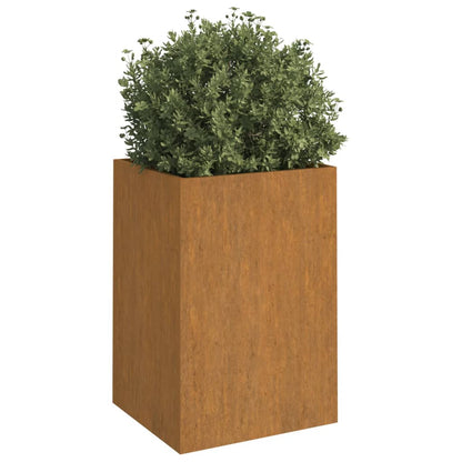 Vaso/floreira 52x48x75 cm aço corten