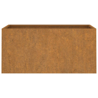 Vaso/floreira 62x30x29 cm aço corten