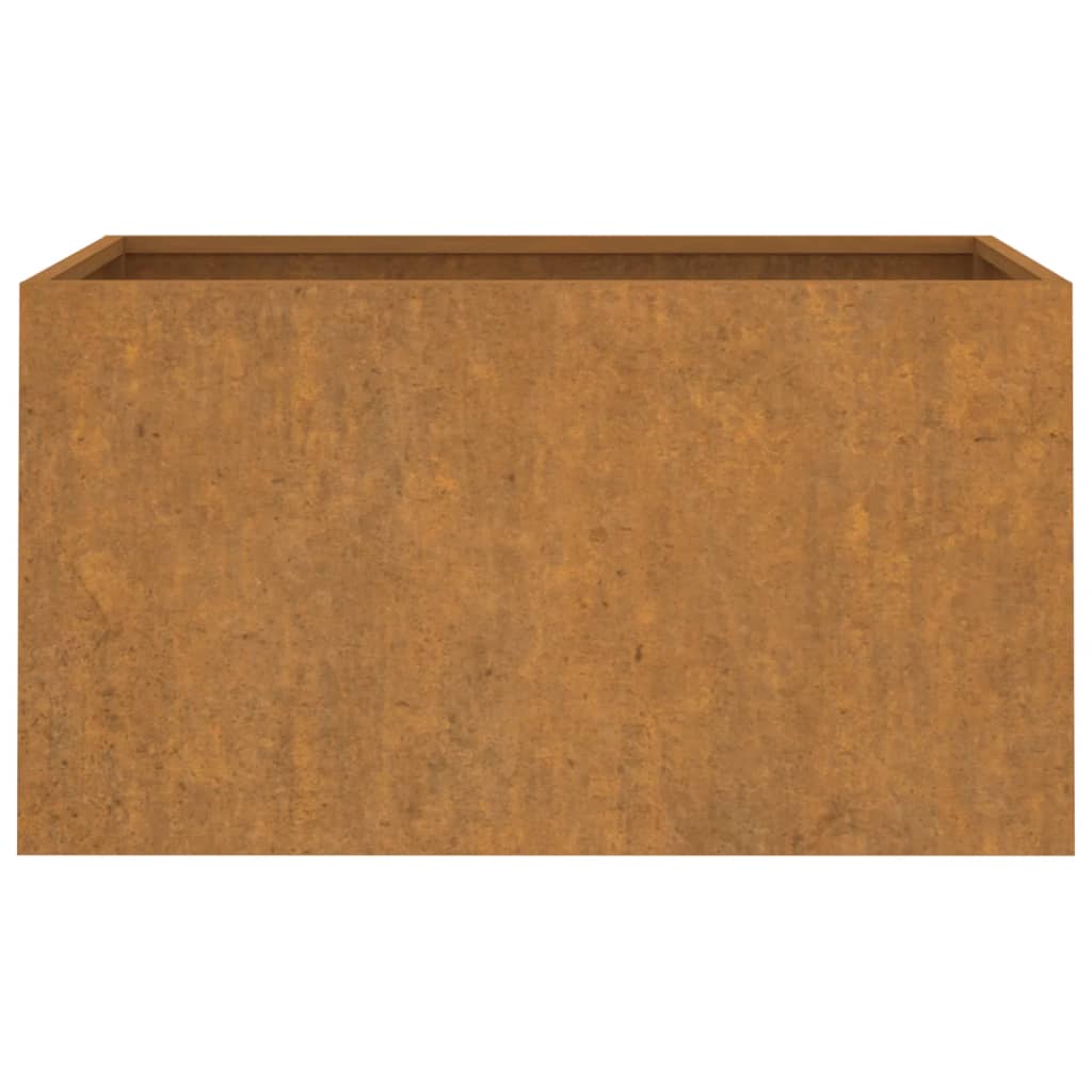 Vaso/floreira 62x40x39 cm aço corten