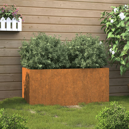 Vaso/floreira 62x40x39 cm aço corten