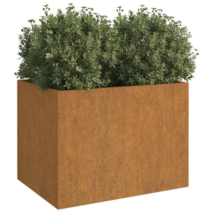 Vaso/floreira 62x47x46 cm aço corten