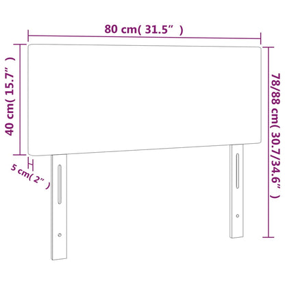 Cabeceira de cama tecido 80x5x78/88 cm castanho