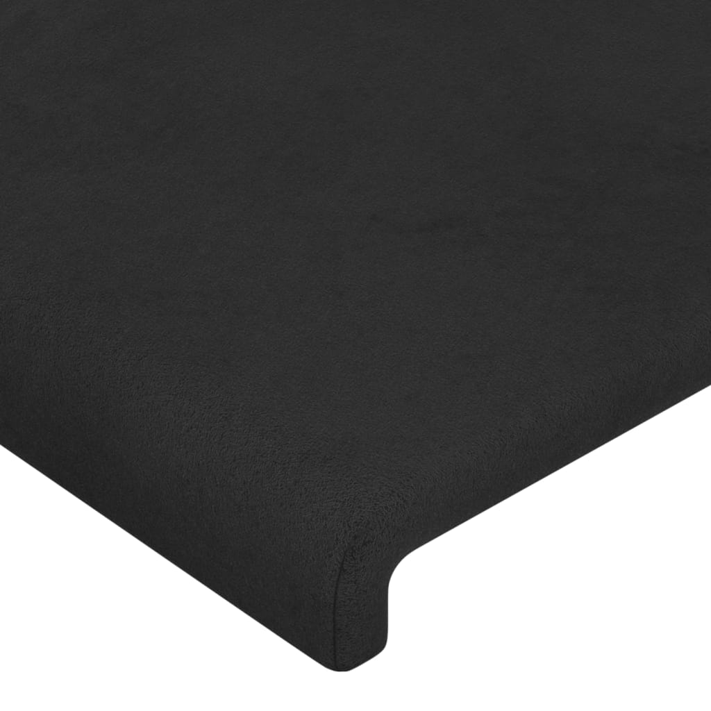 Cabeceira de cama veludo 80x5x78/88 cm preto