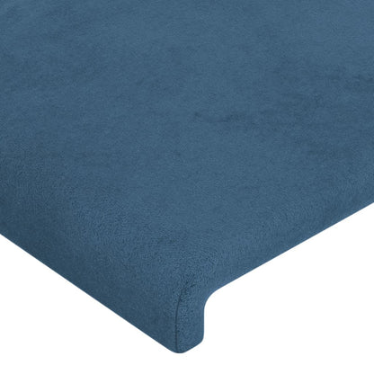 Cabeceira de cama veludo 80x5x78/88 cm azul