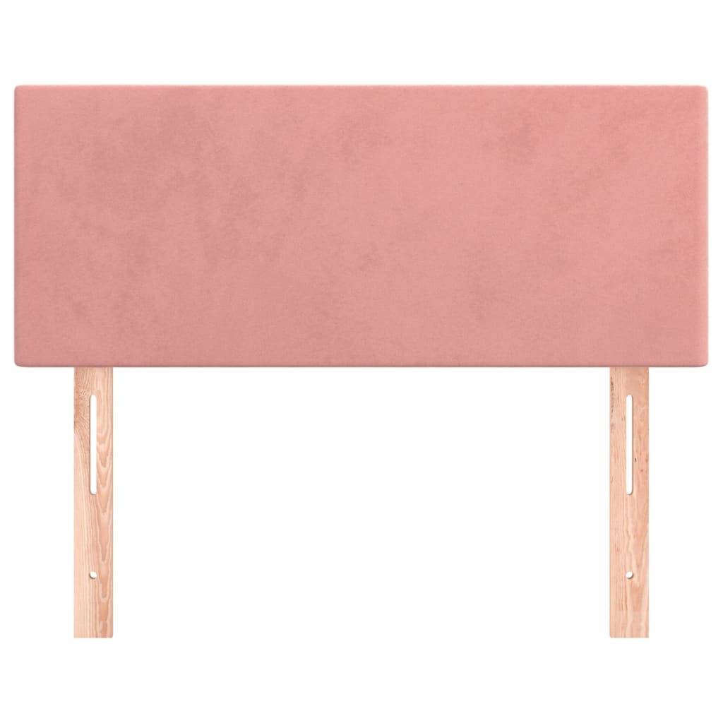 Cabeceira de cama veludo 80x5x78/88 cm rosa