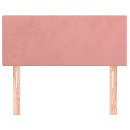 Cabeceira de cama veludo 80x5x78/88 cm rosa