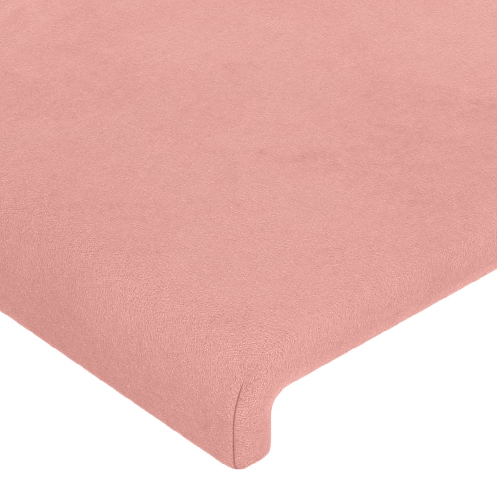 Cabeceira de cama veludo 80x5x78/88 cm rosa