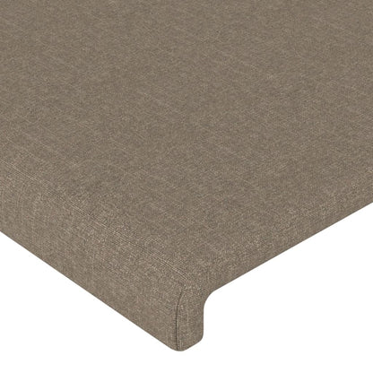 Cabeceira de cama tecido 90x5x78/88 cm cinzento-acastanhado