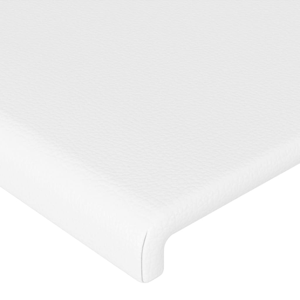 Cabeceira de cama couro artificial 90x5x78/88 cm branco