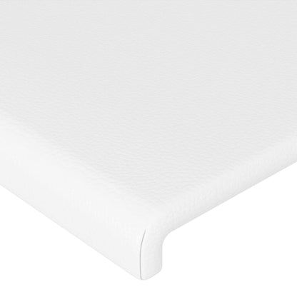 Cabeceira de cama couro artificial 90x5x78/88 cm branco