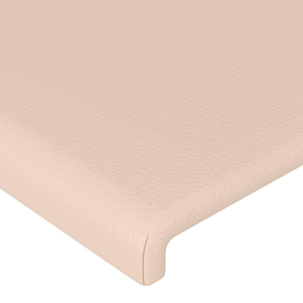 Cabeceira de cama couro artificial 90x5x78/88 cm cappuccino