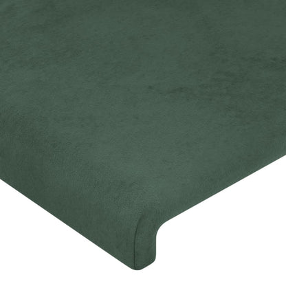 Cabeceira de cama veludo 90x5x78/88 cm verde-escuro