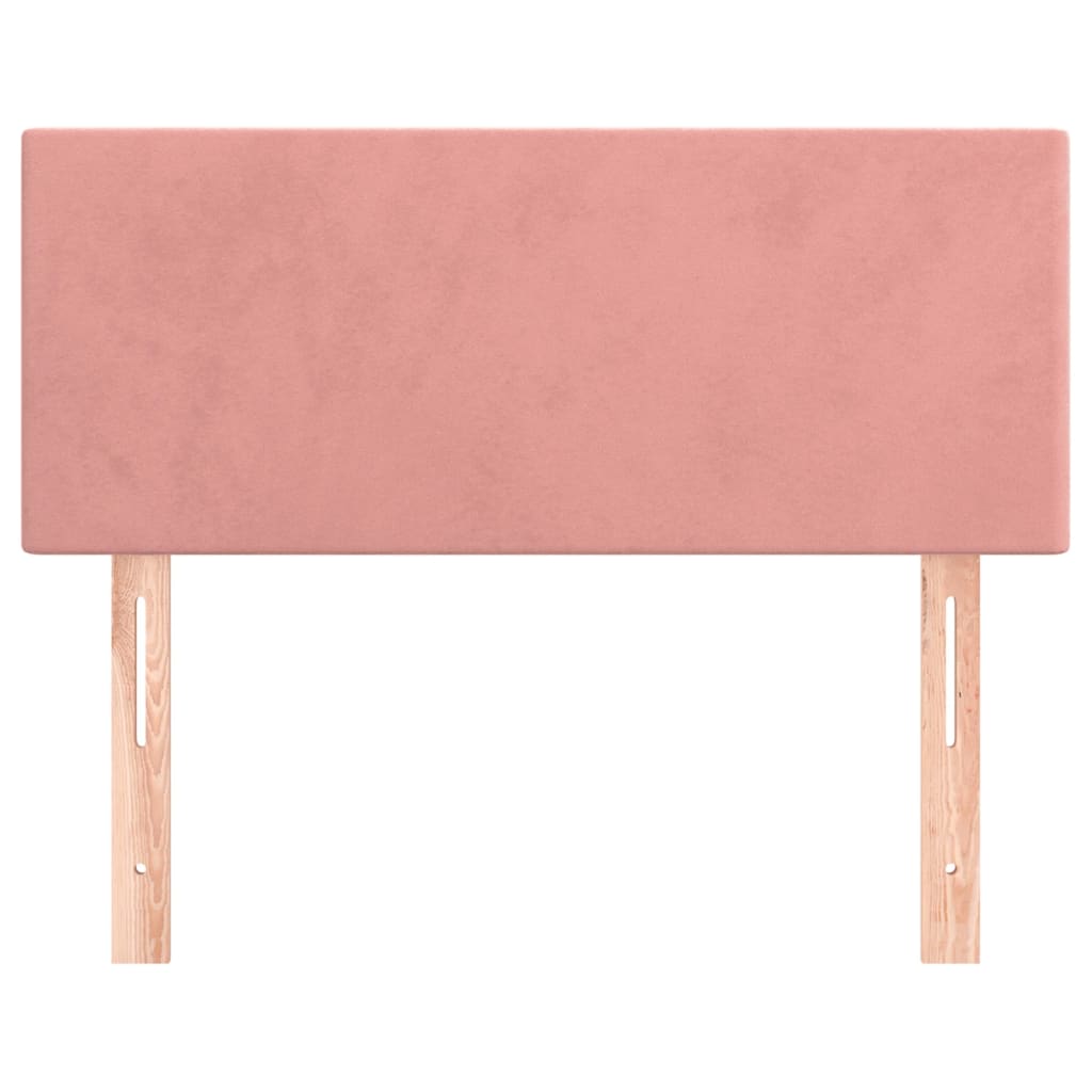 Cabeceira de cama veludo 90x5x78/88 cm rosa