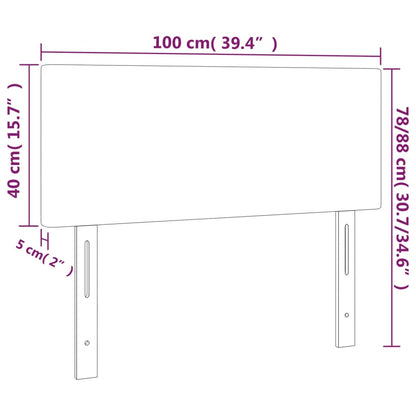 Cabeceira de cama tecido 100x5x78/88 cm castanho