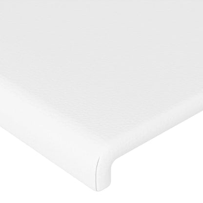 Cabeceira de cama couro artificial 100x5x78/88 cm branco