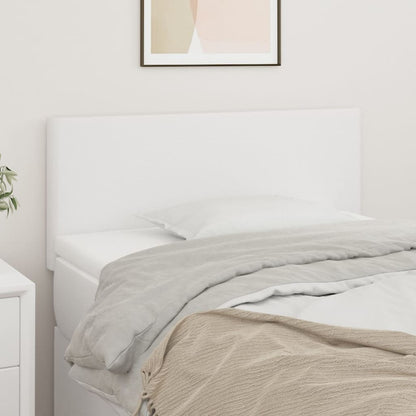 Cabeceira de cama couro artificial 100x5x78/88 cm branco