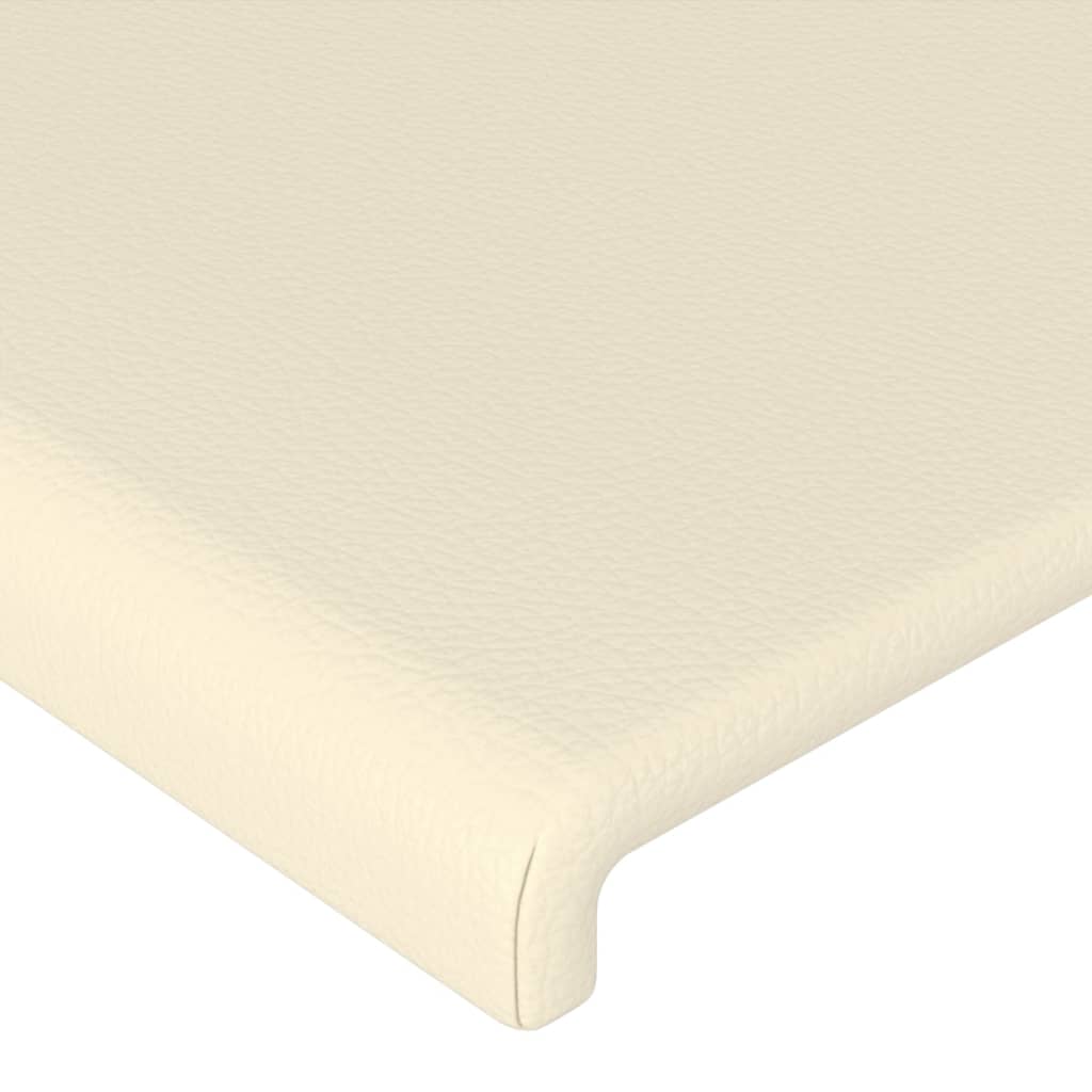 Cabeceira de cama 2 pcs couro artificial 80x5x78/88 cm creme