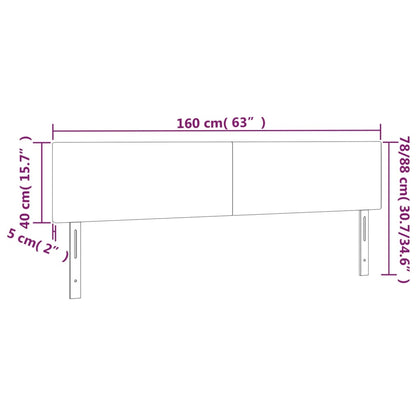 Cabeceira de cama 2 pcs couro artificial 80x5x78/88 cm cinzento