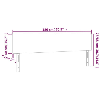 Cabeceira de cama 2 pcs tecido 90x5x78/88 cm preto