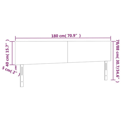 Cabeceira de cama 2 pcs veludo 90x5x78/88 cm cinzento-claro