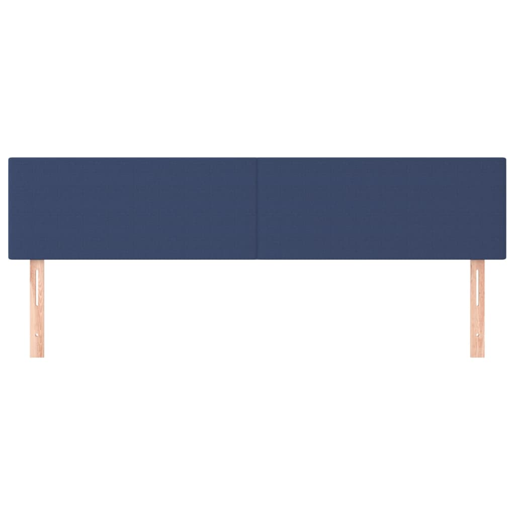 Cabeceira de cama 2 pcs tecido 100x5x78/88 cm azul