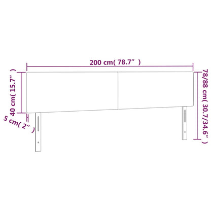 Cabeceira cama 2 pcs couro artificial 100x5x78/88 cm cappuccino