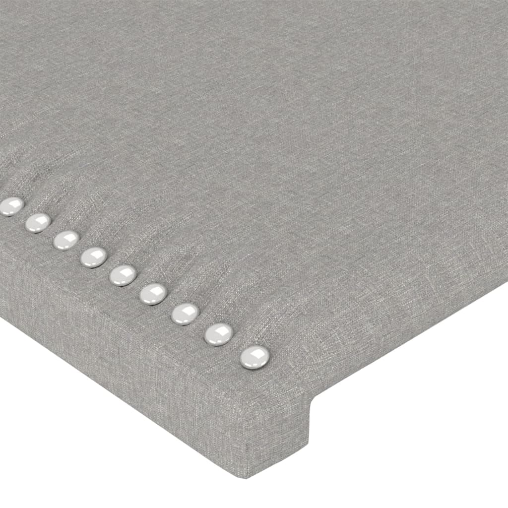 Cabeceira de cama tecido 80x5x78/88 cm cinzento-claro