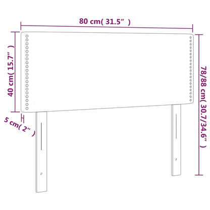 Cabeceira de cama tecido 80x5x78/88 cm castanho