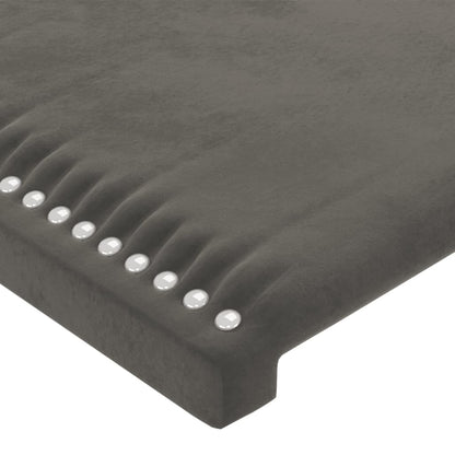 Cabeceira de cama veludo 80x5x78/88 cm cinzento-escuro