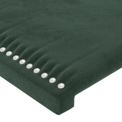 Cabeceira de cama veludo 80x5x78/88 cm verde-escuro