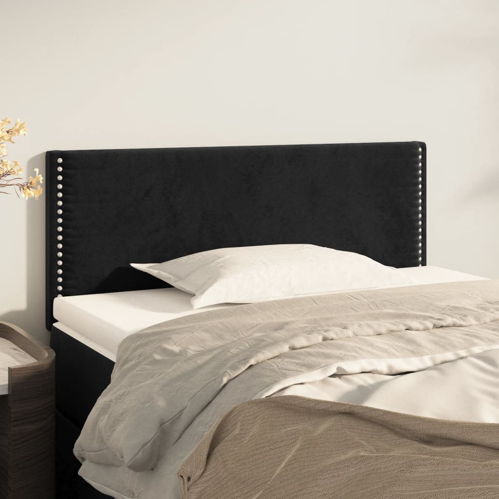 Cabeceira de cama veludo 90x5x78/88 cm preto