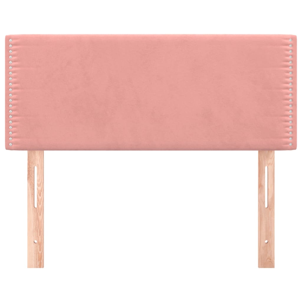 Cabeceira de cama veludo 100x5x78/88 cm rosa