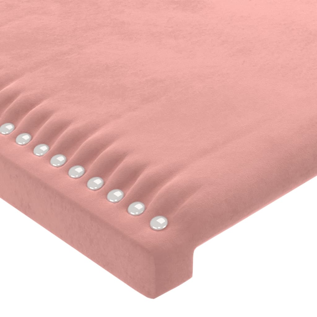 Cabeceira de cama veludo 100x5x78/88 cm rosa