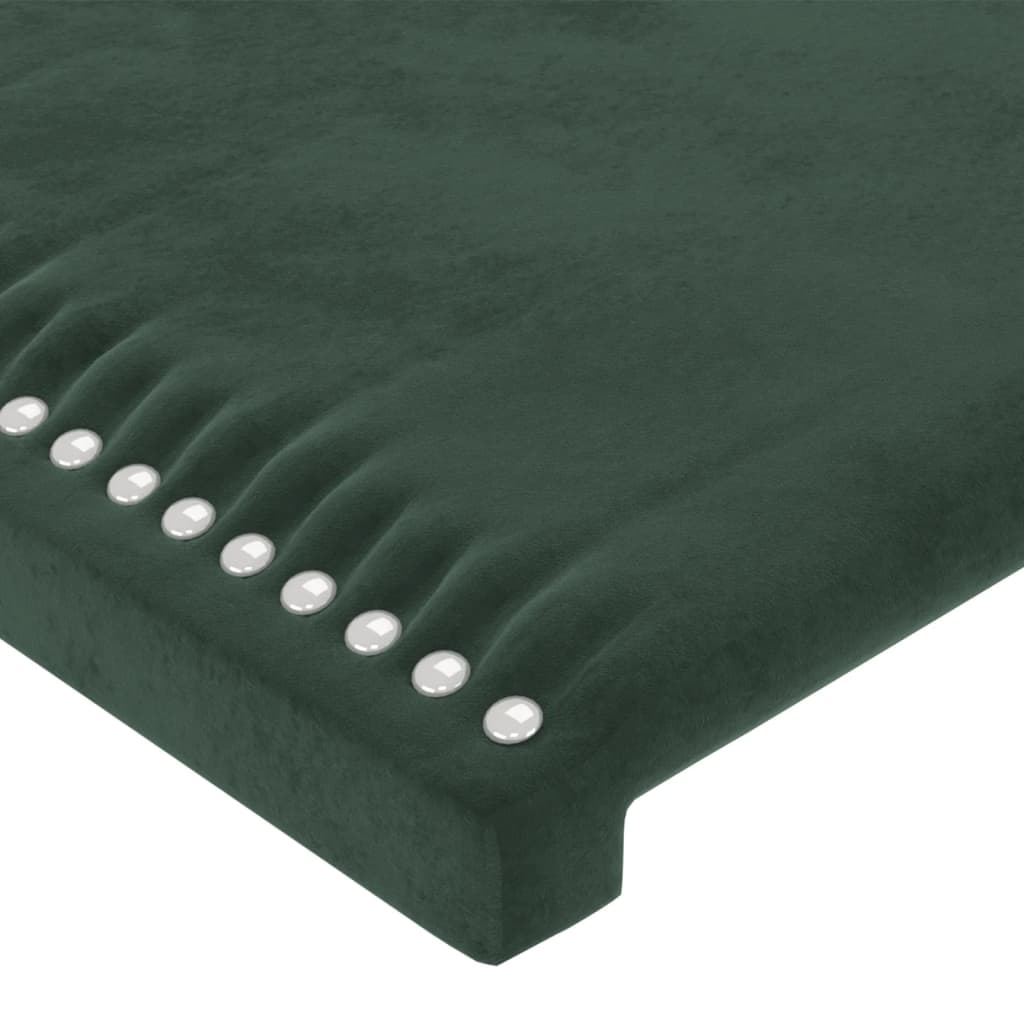 Cabeceira de cama 2 pcs veludo 72x5x78/88 cm verde-escuro