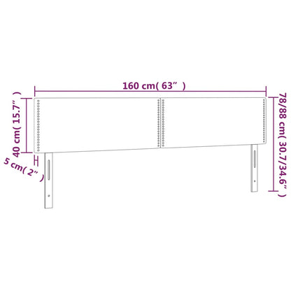 Cabeceira de cama 2 pcs tecido 80x5x78/88 cm preto