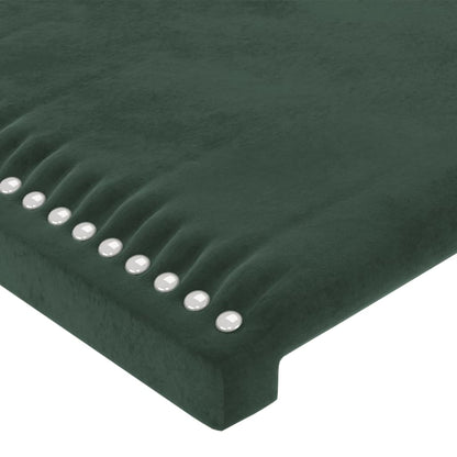 Cabeceira de cama 2 pcs veludo 80x5x78/88 cm verde-escuro