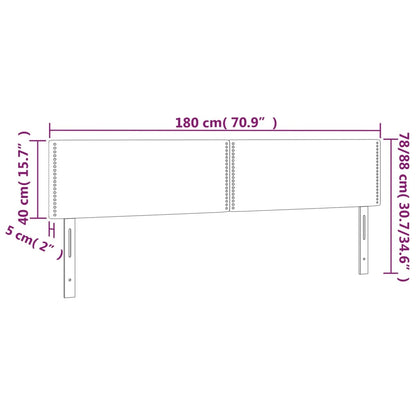 Cabeceira de cama 2 pcs tecido 90x5x78/88 cm castanho