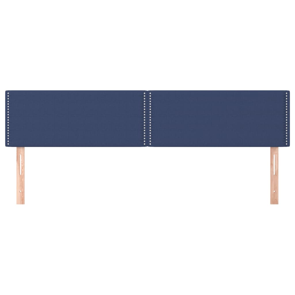 Cabeceira de cama 2 pcs tecido 90x5x78/88 cm azul