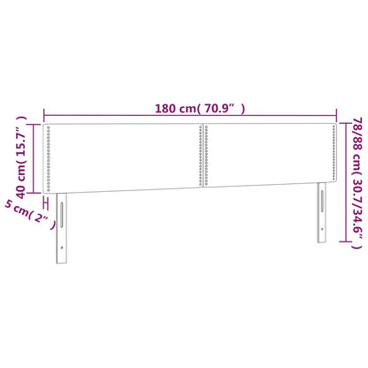 Cabeceira de cama 2 pcs couro artificial 90x5x78/88 cm cinzento