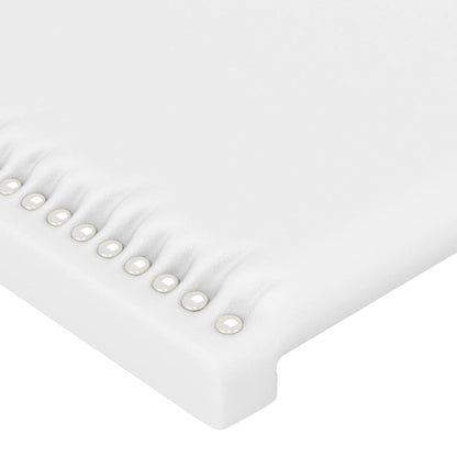 Cabeceira de cama 2 pcs couro artificial 100x5x78/88 cm branco