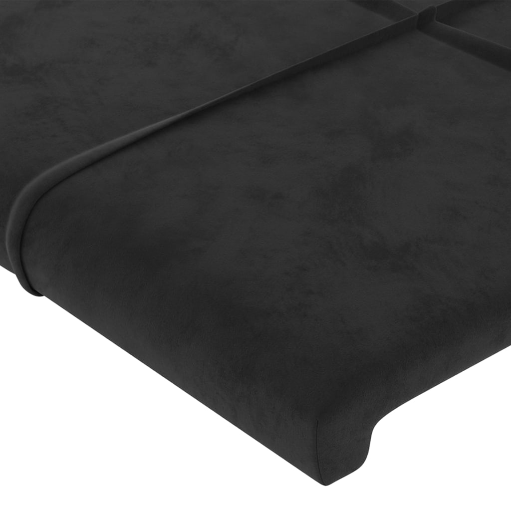 Cabeceira de cama veludo 80x5x78/88 cm preto