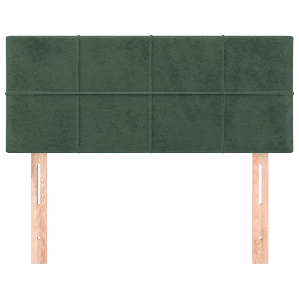 Cabeceira de cama veludo 80x5x78/88 cm verde-escuro