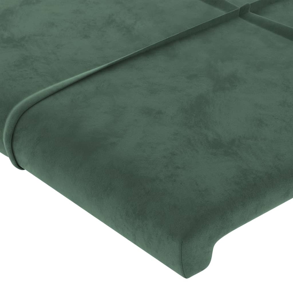 Cabeceira de cama veludo 80x5x78/88 cm verde-escuro