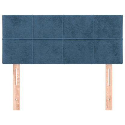 Cabeceira de cama veludo 80x5x78/88 cm azul